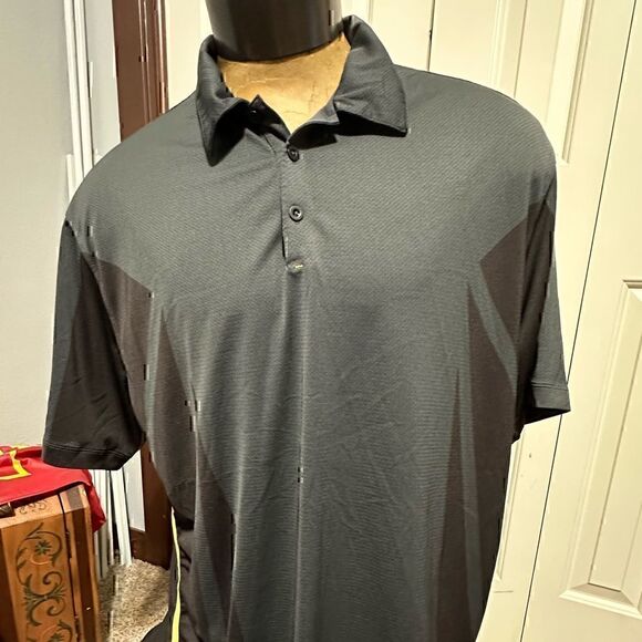Nike Golf DriFit Black/Gray Mens XXL Short Sleeve Polo - Picture 1 of 5